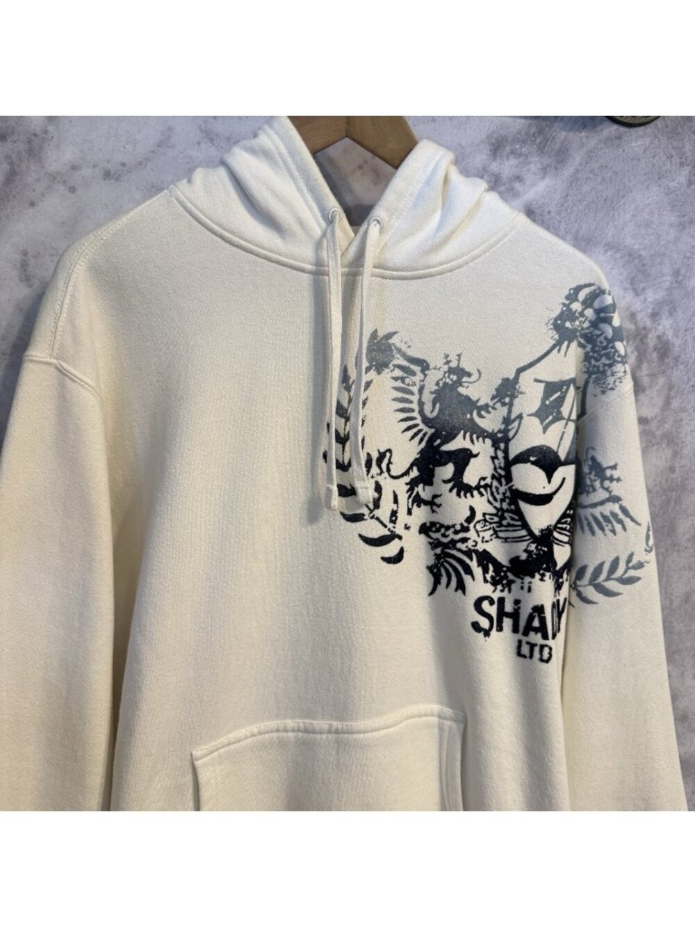 Shady LTD Hoodie Sweatshirt Mens Large L White Hip Hop Rap Streetwear